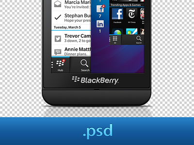 Blackberry Z10 PSD blackberry device layers phone photoshop psd shapes z10
