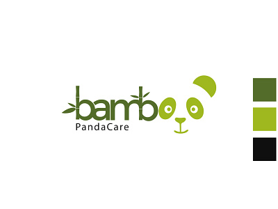 Bamboo Pandacare branding dailylogochallenge design flat illustration logo logocore minimal