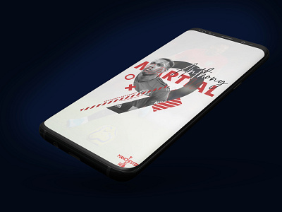 Anthony Martial design football mobile mockup wallpaper