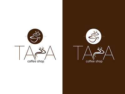 Tazza Coffee Shop branding dailylogochallenge design flat icon illustration illustrator logo logocore minimal