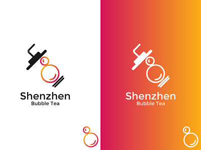 Shenzhen Bubble Tea branding dailylogochallenge design flat icon illustration illustrator logo logocore minimal