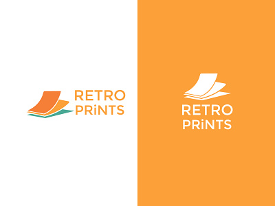 Retro Prints branding dailylogochallenge design flat icon illustration illustrator logo logocore minimal