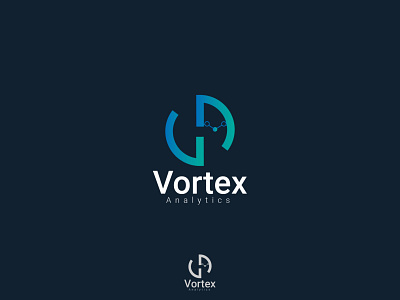 Vortex Analytics branding dailylogochallenge design flat icon illustration illustrator logo logocore minimal