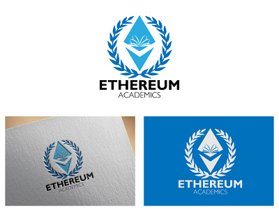 ETHEREUM ACADEMICS branding dailylogochallenge design flat icon illustration illustrator logo logocore minimal