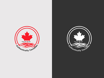 Authentically Canadian branding dailylogochallenge design flat icon illustration illustrator logo logocore minimal