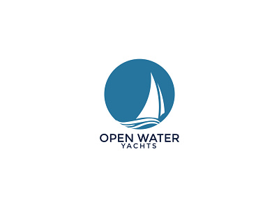 Open Water Yachts branding dailylogochallenge design flat icon illustration illustrator logo logocore minimal