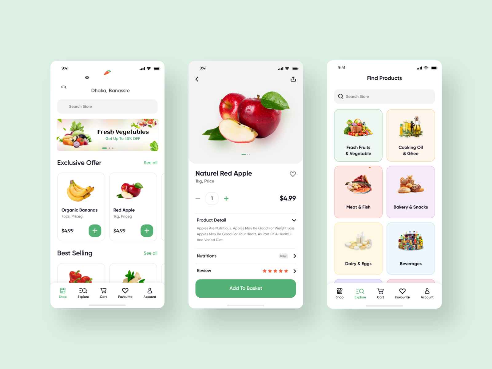 Grocery Shopping App by Masum Ahmed on Dribbble