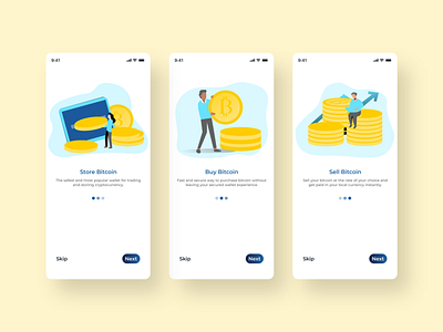 Crypto Currency App Onboarding app best bitcoin app bitcoin wallet branding clean crypto exchange crypto trading crypto wallet currency design minimal trading trendy uiux
