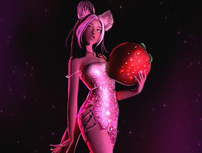 3D ART Pink Panther 3d art blender3d fanart illustration nft procreate