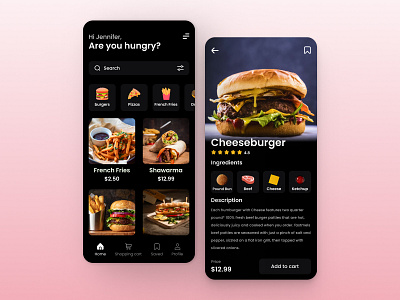 Food app design concept adobe xd css fastfood figma food hamburgers hot dogs html interface javascript pizzas sketch ui ui inspiration uidesign uidesigner uidesigns uiux ux