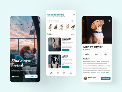 Adopt a new friend!! animal animals app design appdesign appdevelopment apps cats dailyui dogs figma interface pet pets uidesigns uitrends uiux userexperience userinterface ux xd