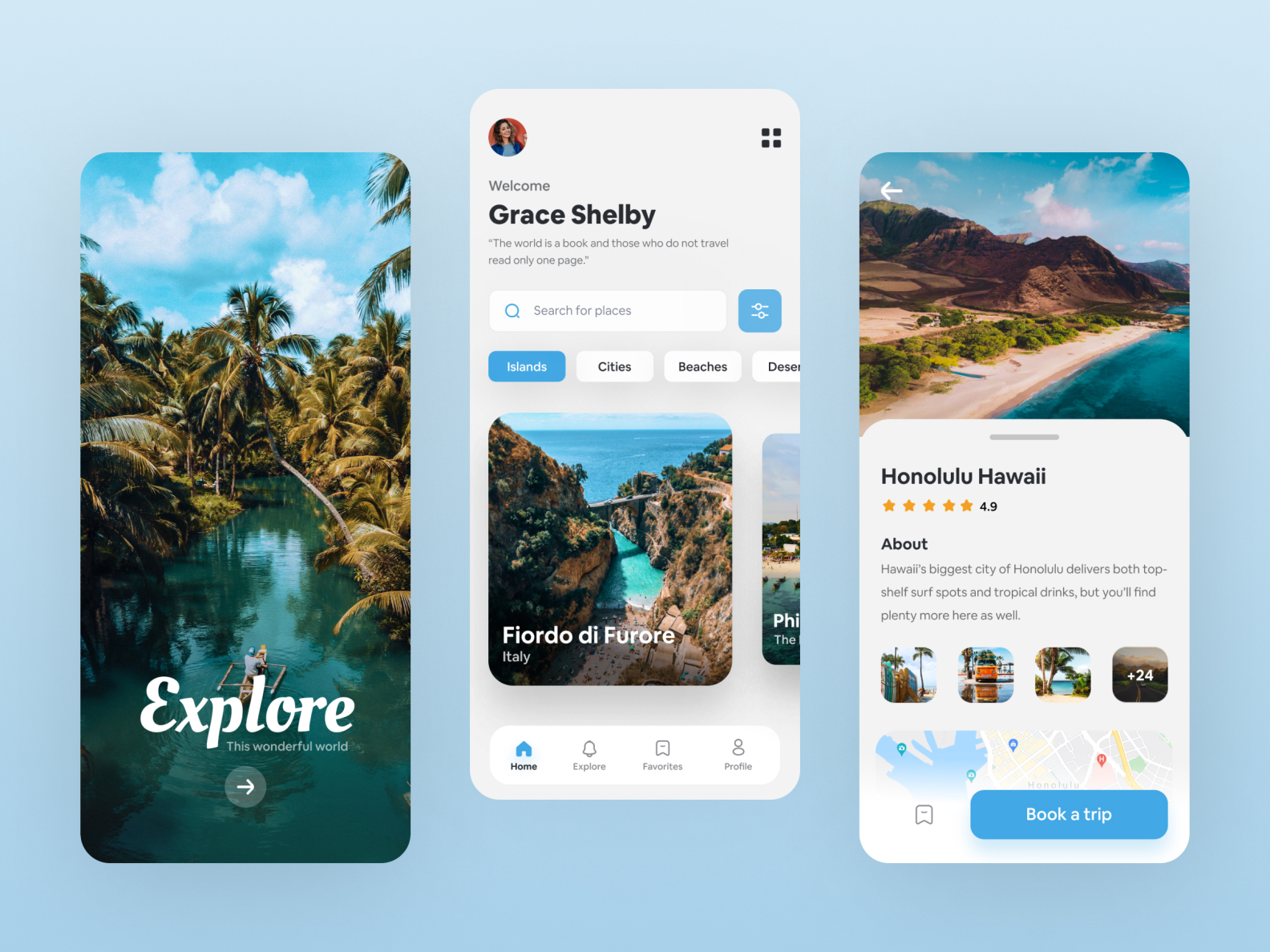 TRAVEL APP DESIGN by Jonatan_artist23 on Dribbble