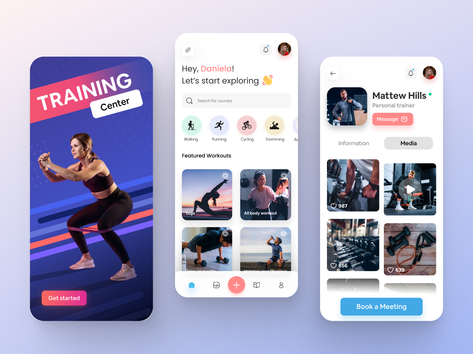 Fitness app design by Jonatan_artist23 on Dribbble