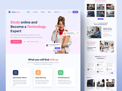 E-learning Landing page