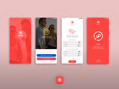 Zodr - Dating app app design icon ui ux