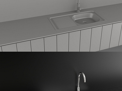 Washing_sink_ 3d mode 3d modeling autodesk maya keyshot rendering product design