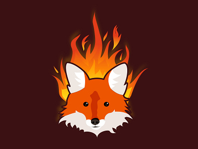 Logo "FURY FOX" branding charcter concept art design illustration logo vector