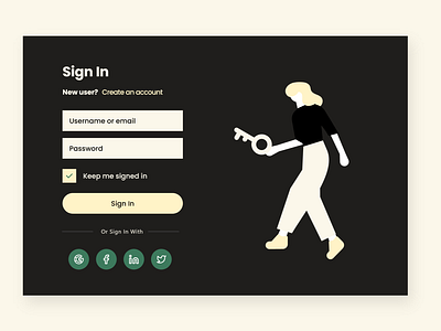 Sign In Website branding graphic design ui