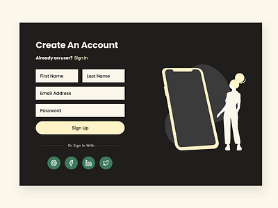 Sign Up Website branding graphic design ui