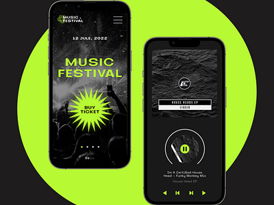 Website Music Festival design graphic design landingpage ui uiux