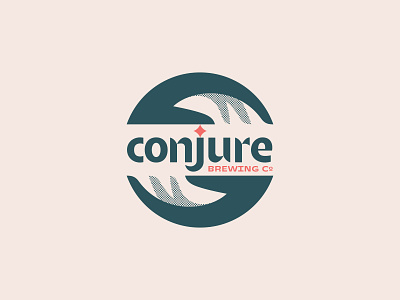 Conjure 04 beer black branding brewery craft dots geometric green hands illustration logo logotype magic mysticism red simple star tan type typography