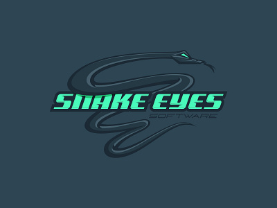 Snake Eyes Software 01 code custom type developer e engineering gray green mascot monogram reptile secure security serpent server snake snake eyes software tech technology