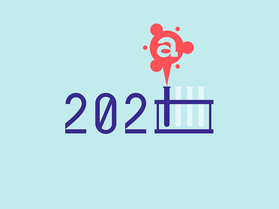 HNY 2021 2021 a atomicvibe blue custom type geometric graph hands happy new year lab lockup logo monospace navy new year red science technical test tube typography