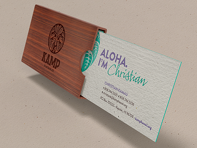 Youth nonprofit option 01 bc branding business card hawaii leaves lettering logo natural nonprofit organic taro wood youth