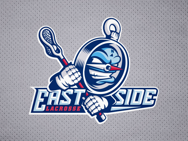 ESL lacrosse training facility system aggressive character compass competitive lacrosse lettering logo mascot sports sports branding sports mascot sports team