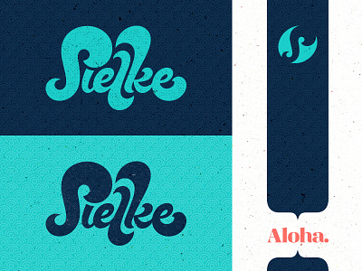 Sielke - entrepreneur branding branding business card curves funky lettering logo movement retro script stationery surfing waves