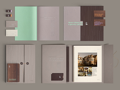 LPP branding 02 branding brochure business card folder logo luxury moleskine monogram real estate stationery