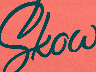 HSco 06 branding custom green lettering logo pink real estate script signature slanted