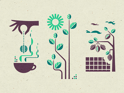 Tea With Company 21 abstract chocolate geometric green hand icon leaf natural organic shapes simple tea