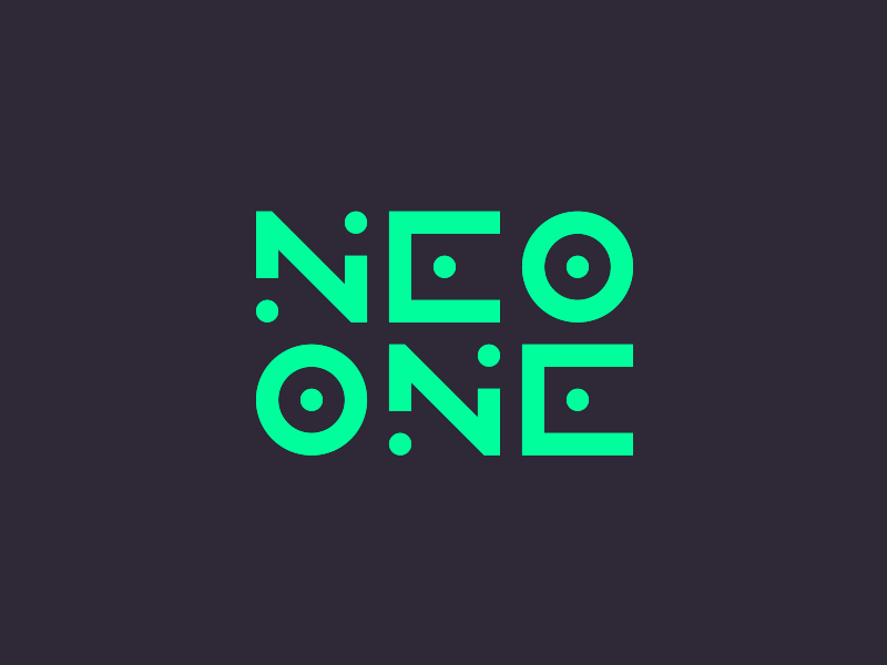 NEO•ONE final logo reveal teaser blockchain cryptocurrency data green logo matrix modern modular neo security shapes