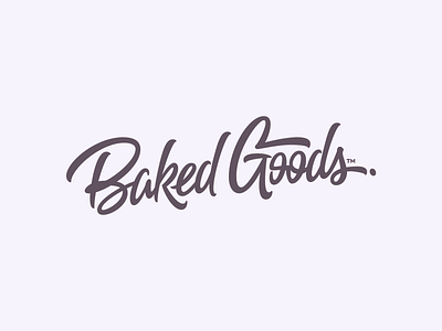 Baked Goods bakery bakery logo brown cursive curves gray hand lettering icing lettering logo logotype script sweet sweets tee shirt typogaphy