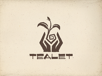 Final - Tealet logo aloha angles artisan black brush strokes drawing hand drawn hand lettering handcrafted hands hawaii letterforms natural rough roughened tea type typography