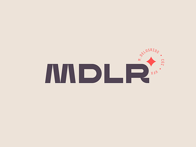 MDLR 04 badge black cgi custom type diamond extended sans futurist futuristic geometric logo logotype magic modern modernist monospace red star tan water wide