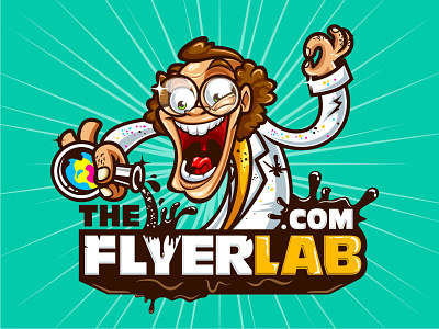 Logo Idea for FlyerLab banner branding business flyer graphicdesign illustraion lab logos pictorial mark ui ux vector webpage