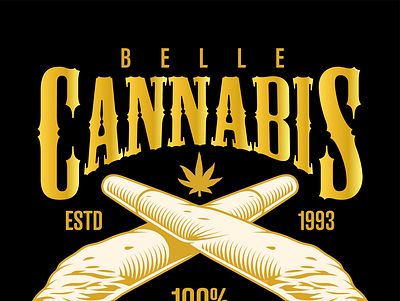 Belle Cannabis artist branding business cannabis design cannabis logo colors design graphic design illustraion lettermark logo logos pictorial mark trending typography ux vector