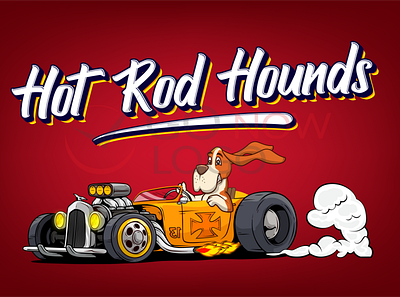 Hot Rod Hounds artwork branding business cars colors dog engine fire graphic design hot identity illustraion lights pictorial mark rod symbolic trend typography unique