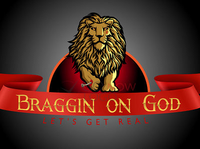 Braggin On God art bagging branding business god graphic design illustraion king lion logo pictorial mark religion talent trending typography