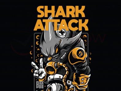 Shark Attack art attack branding business fish game graphic design illustraion illustration pictorial mark shark style trend typography ui work
