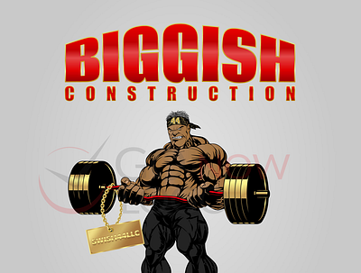 BIGGISH big branding build business construction design graphic design heavy illustraion logo mass pictorial mark trend typography weight