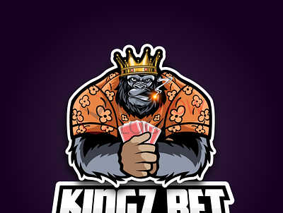 Kingz Bet 3d branding business cards casino crown gaming graphic design illustrative king logo mascot motion graphics trending