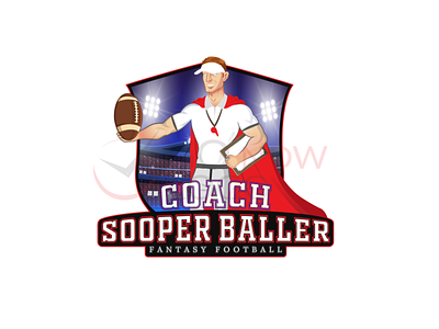 Sooper Baller branding business coaching fantasy football game graphic design illustraion league logo mascot match motion graphics sports trending