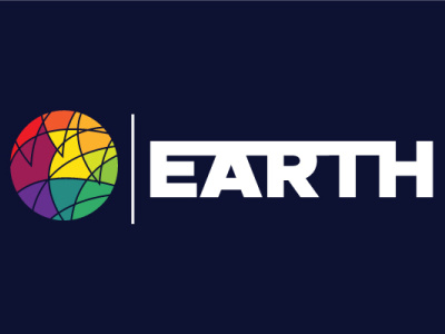 Earth Logo artwork blue branding color design earth globe graphic design illustration illustrator logo typography vector