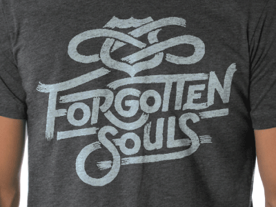 Forgotten Souls hand lettering lettering pencil tee shirt