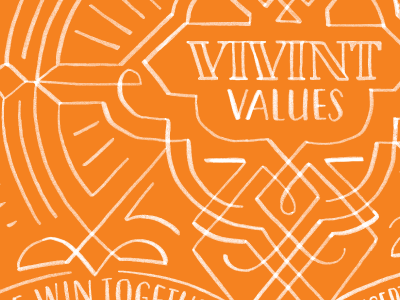 Vivint Values lettering line art