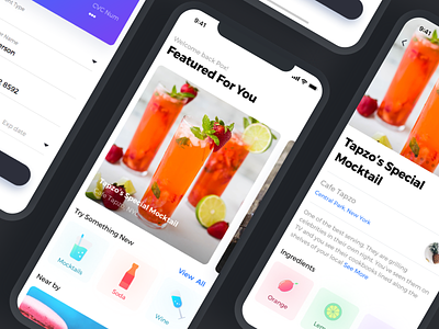 Restaurant App - WIP app design featured icons ios11 iphonex mobile restaurent ui ux