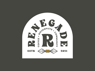 Logo for Renegade Coffee Shop & Bakery badge logo bold brand design brand identity brand identity development branding coffee shop edgy food and beverage freelance designer graphic design industrial lifestyle brand logo logo design